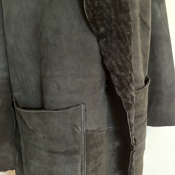 Ivan Grundahl genuine leather shearling long coat - Picture 4 of 15
